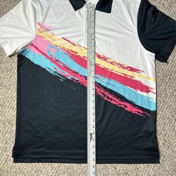 Chubbies Polo Shirt Men’s Medium Golf Performance Color Splash - Picture 4 of 6